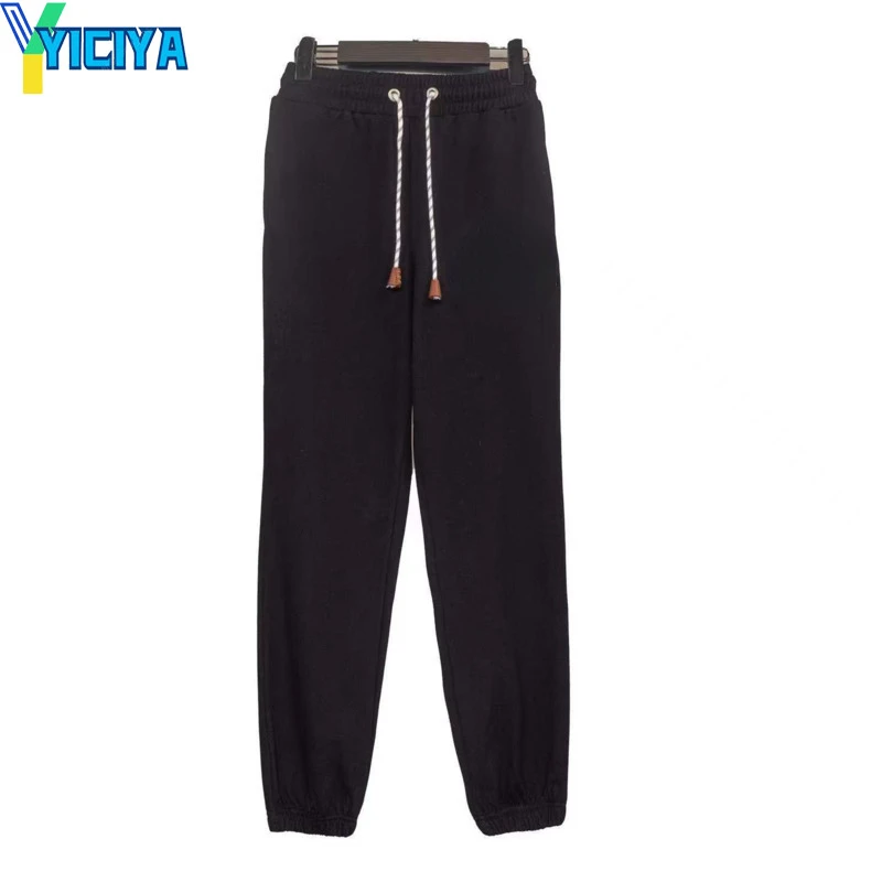 

YICIYA cargo women Pants Brand Sport Y2k clothes pant Trousers High Waist Sweatpants Black Fashion 2023 winter Woman pants Met