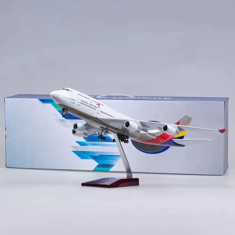 Масштаб 1:150 47 см 747 модель самолета Asiana Air Boeing B747 литая под давлением смола