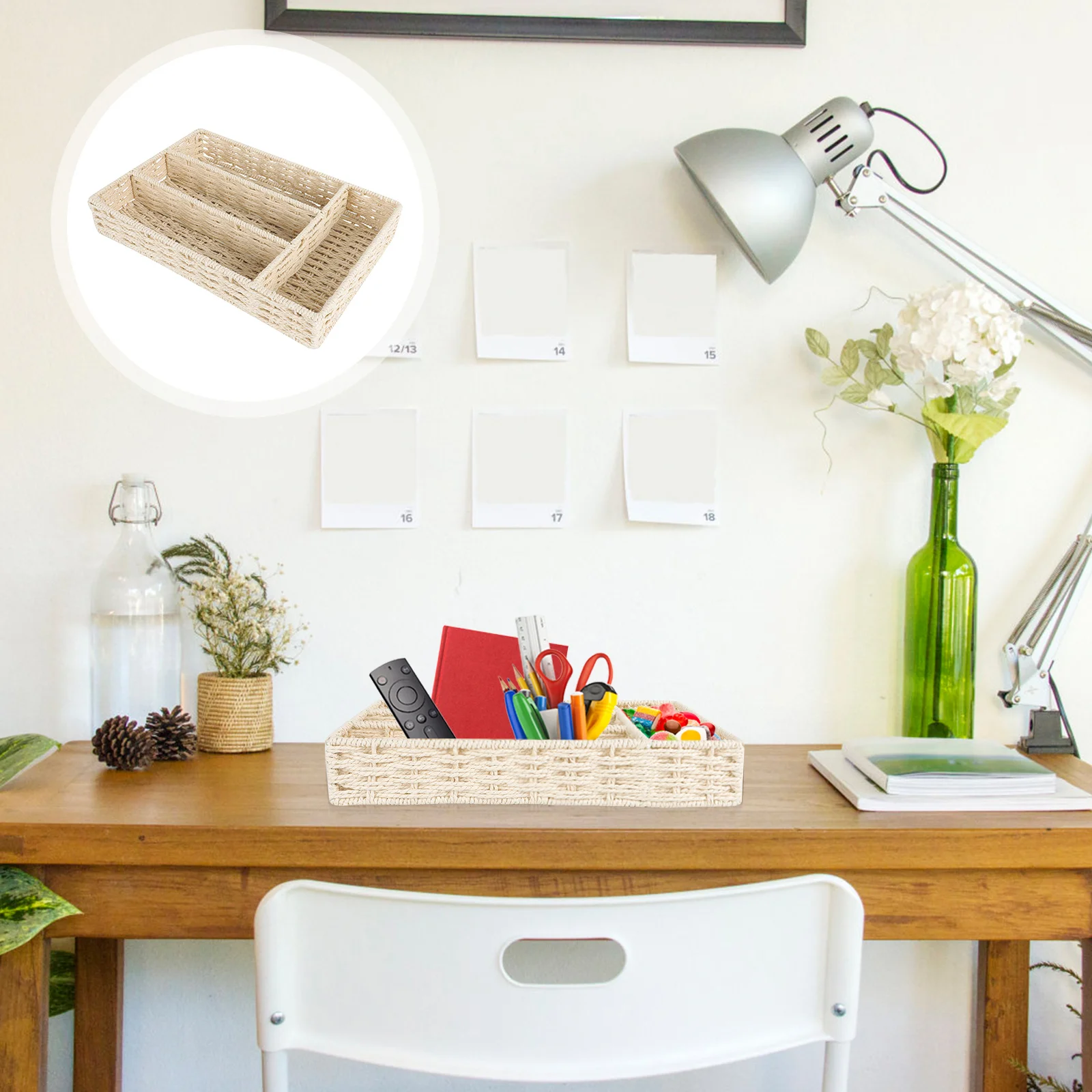 Basket Organizer Storage Box Woven Desk Tea Baskets Tablewicker Sundries Tray Mail Straw Drawer Small Seagrass Rattan Containers
Basket Organizer Storage Box Woven Desk Tea Baskets Tablewicker Sundries Tray Mail Straw Drawer Small Seagrass Rattan Containers