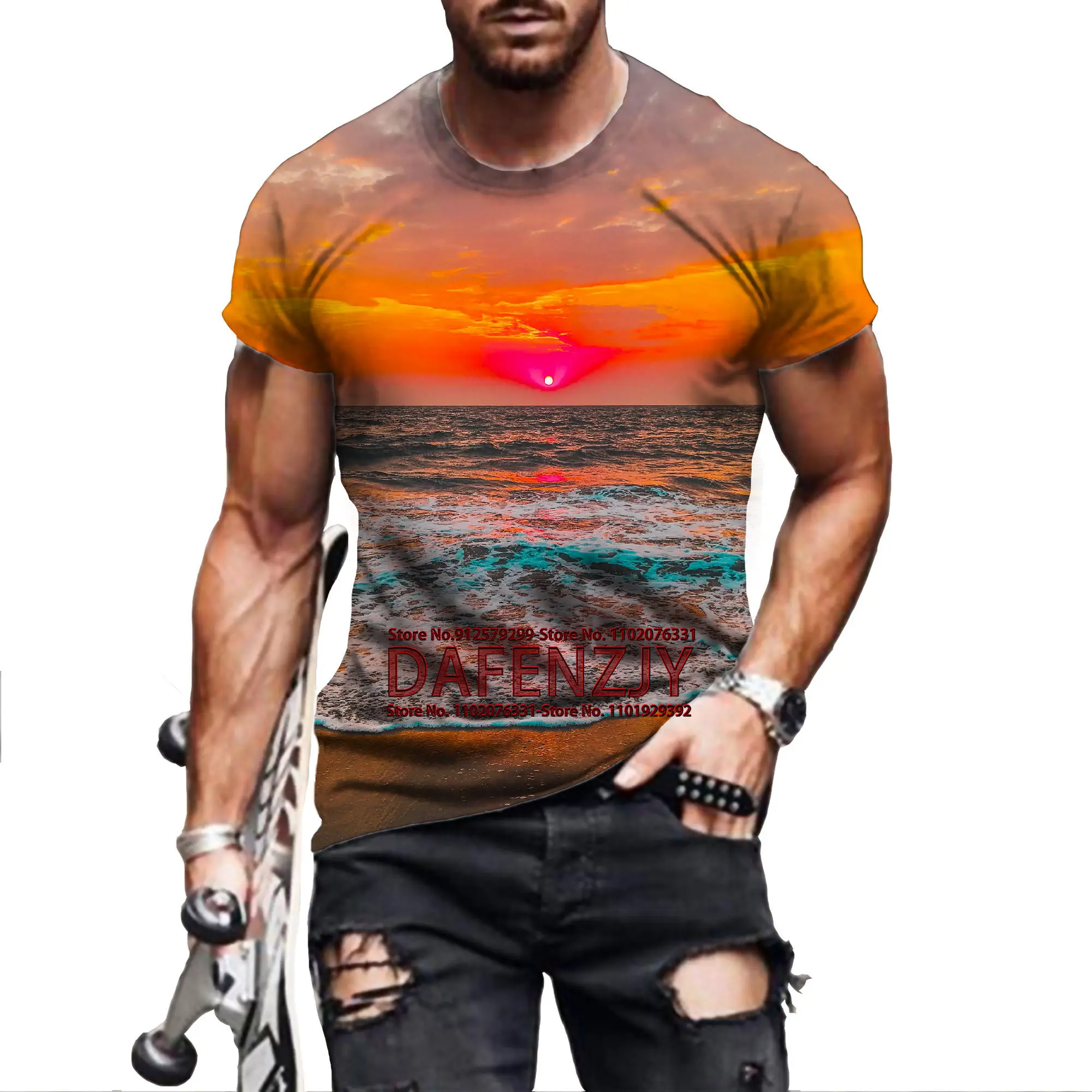 Cool Fashion Aurora Sunset Scenery 3D Printed Men's T-Shirt Summer New Casual Short Sleeve Tee
Cool Fashion Aurora Sunset Scenery 3D Printed Men's T-Shirt Summer New Casual Short Sleeve Tee