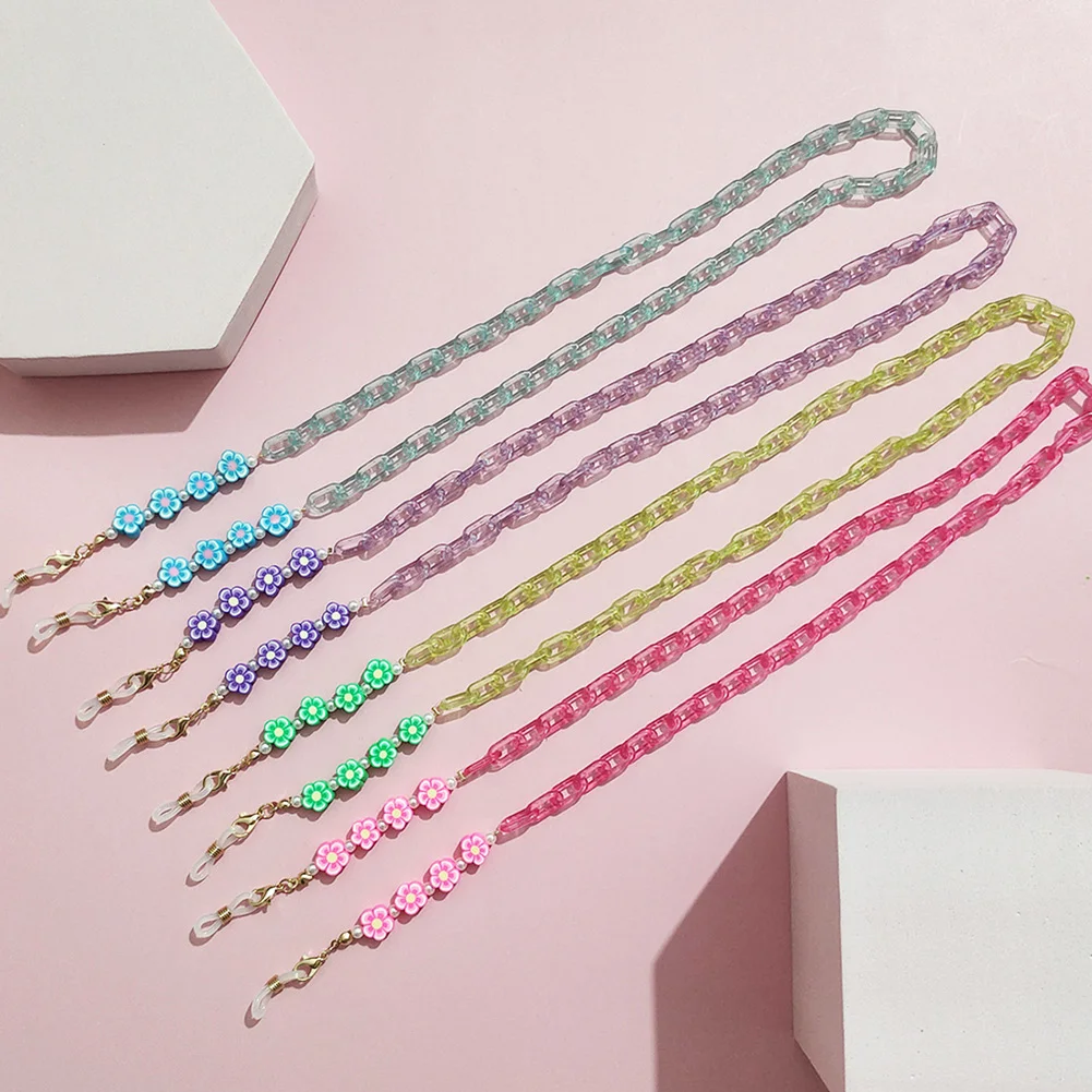 Retro Bright Acrylic Sunglasses Chain Straps Lanyards Transparent Color Reading Glasses Hanging Neck Glasses Chain Flower Cute
Retro Bright Acrylic Sunglasses Chain Straps Lanyards Transparent Color Reading Glasses Hanging Neck Glasses Chain Flower Cute