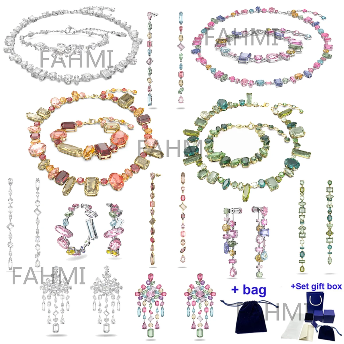 SWA 2022 High quality jewelry collection Gema Series Women's Necklace Earrings bracelet, free shipping in gift box crystals
SWA 2022 High quality jewelry collection Gema Series Women's Necklace Earrings bracelet, free shipping in gift box crystals