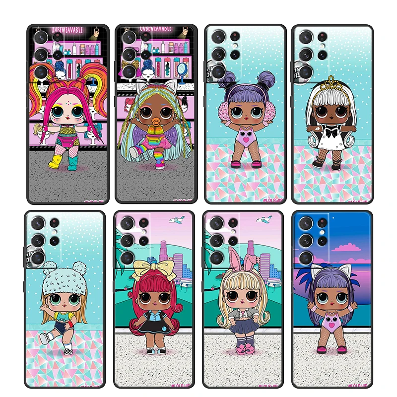 Cartoon Surprise Doll LOL For Samsung Galaxy S22 S21 S20 Ultra Plus Pro S10 S9 S8 S7 4G 5G Soft TPU Black Phone Case Cover Capa
Cartoon Surprise Doll LOL For Samsung Galaxy S22 S21 S20 Ultra Plus Pro S10 S9 S8 S7 4G 5G Soft TPU Black Phone Case Cover Capa