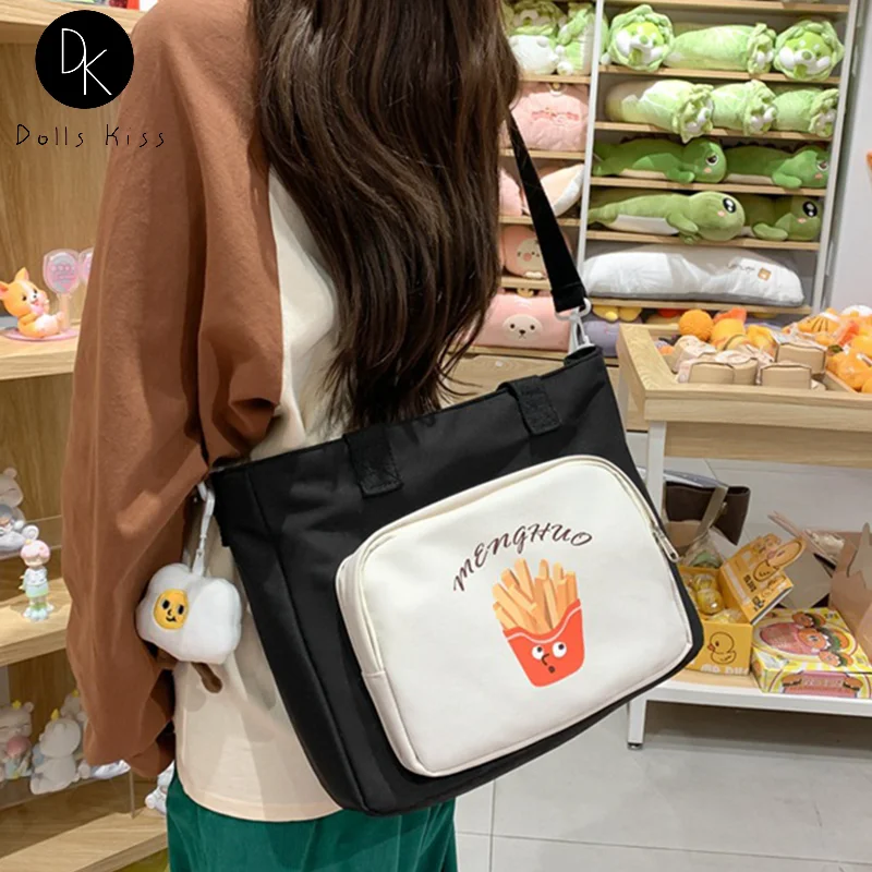 Funny Cartoon Shoulder Bag Simple Kawaii Handbag for Women Cute Contrasting Colors Design Bag Japanese Girl Messenger Bag Nylon
Funny Cartoon Shoulder Bag Simple Kawaii Handbag for Women Cute Contrasting Colors Design Bag Japanese Girl Messenger Bag Nylon