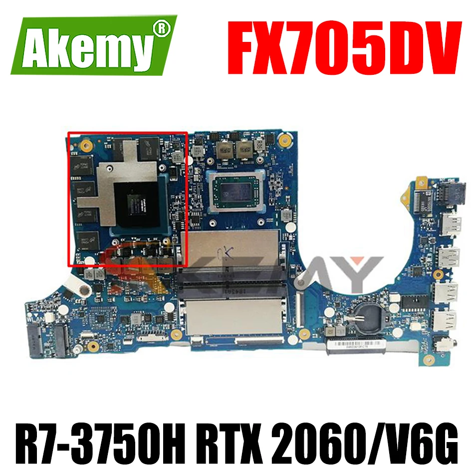 Notebook FX505D Mainboard for ASUS FX505DU FX505DV Laptop Motherboard AMD Ryzen R5-3550H R7-3750H RTX2060-6G
Notebook FX505D Mainboard for ASUS FX505DU FX505DV Laptop Motherboard AMD Ryzen R5-3550H R7-3750H RTX2060-6G