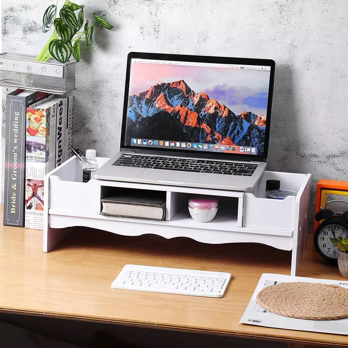 Computer Monitor Stand Riser Desktop Holder Laptop Display Monitor PC Screen Shelf Drawer Storage Rack Organizer
Computer Monitor Stand Riser Desktop Holder Laptop Display Monitor PC Screen Shelf Drawer Storage Rack Organizer