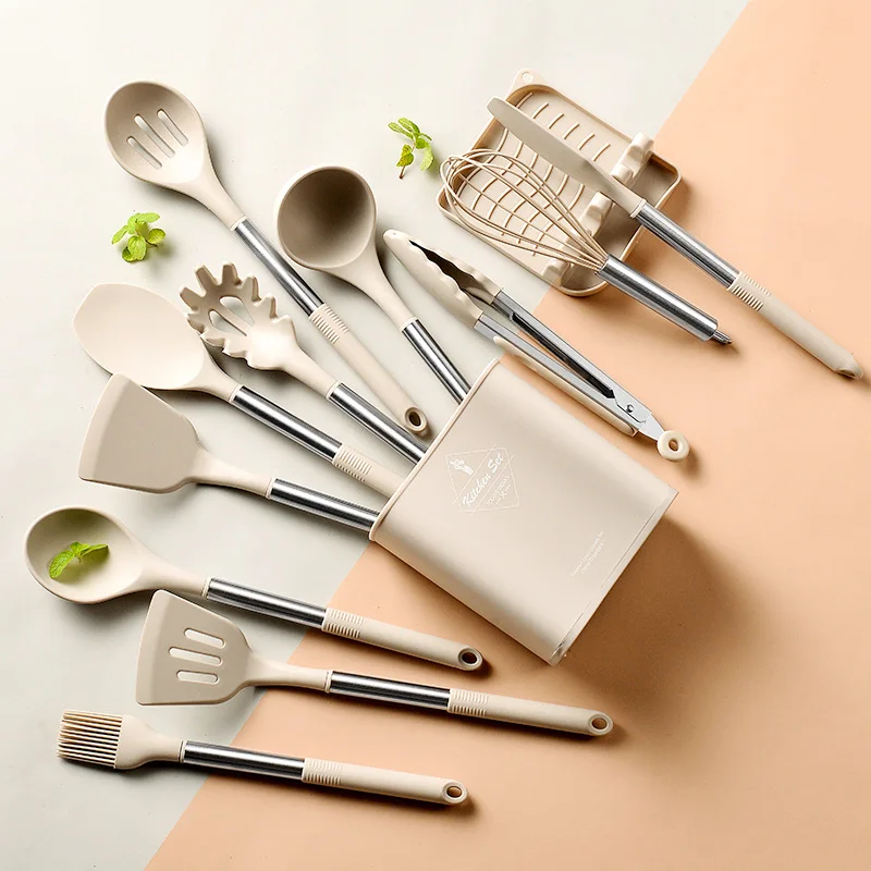 Silicone Cookware Set Kitchen Utensils Accessories Spatula Soup Spoon Baking Set Non Stick Cooking Pot Set
Silicone Cookware Set Kitchen Utensils Accessories Spatula Soup Spoon Baking Set Non Stick Cooking Pot Set