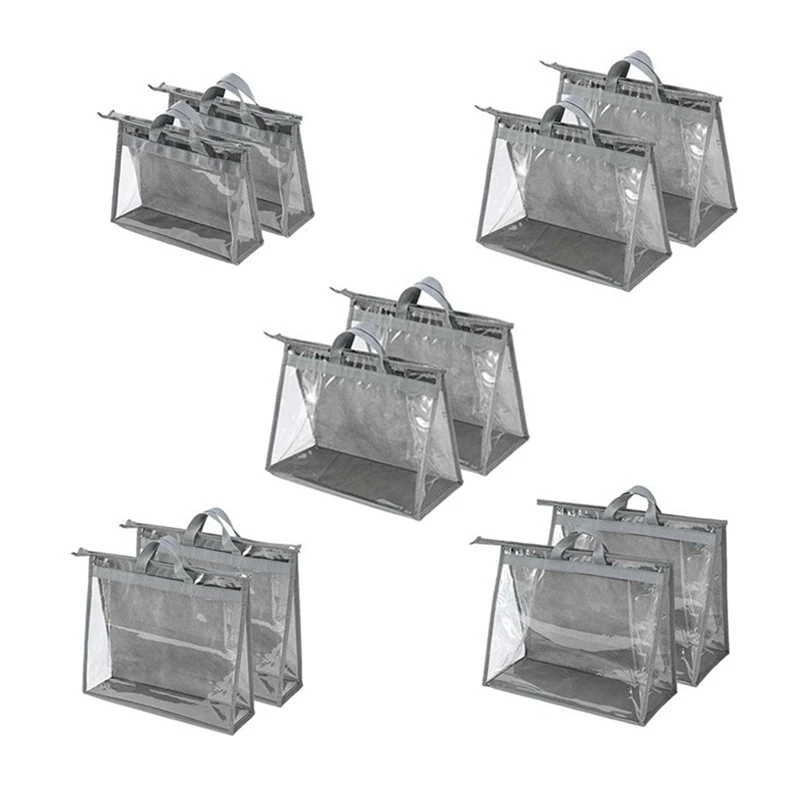10Pcs Clear Handbag Storage Organizer Dust Cover Bags, 5 Sizes Transparent Purse Protector Storage Bag For Dustproof
10Pcs Clear Handbag Storage Organizer Dust Cover Bags, 5 Sizes Transparent Purse Protector Storage Bag For Dustproof