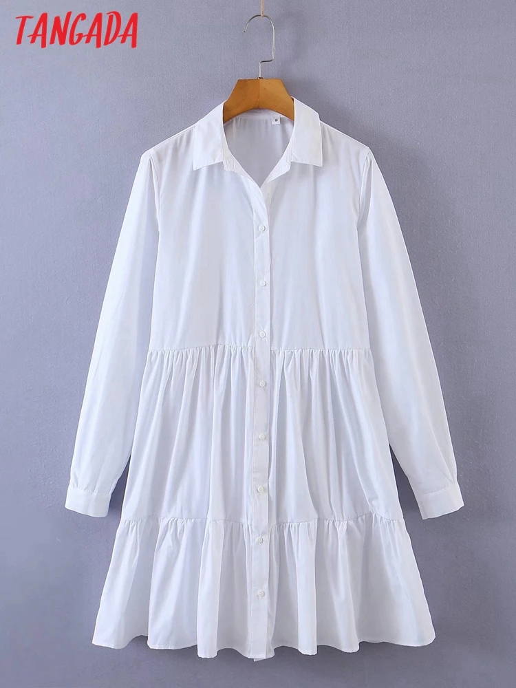 Tangada Women White Cotton Shirt Dress Long Sleeve 2022 Chic Female High Street Loose Short Dress 8H47
Tangada Women White Cotton Shirt Dress Long Sleeve 2022 Chic Female High Street Loose Short Dress 8H47