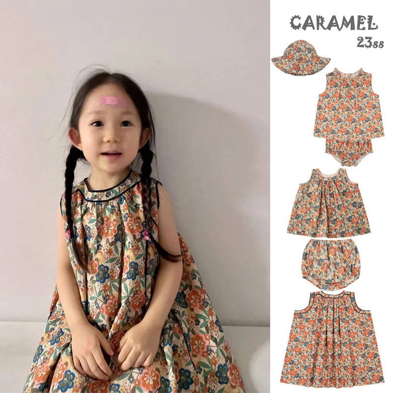 Jenny&Dave Spot Spring/Summer New Children's Set Series Vintage Flower Baby Children's Doll Dress Flower Bud Pants Sleeveless Sk
Jenny&Dave Spot Spring/Summer New Children's Set Series Vintage Flower Baby Children's Doll Dress Flower Bud Pants Sleeveless Sk