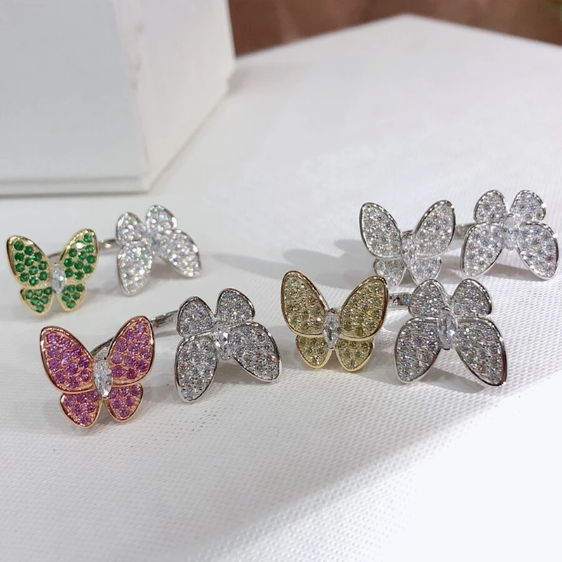 925 Silver European Style Diamond Fritillary Butterfly Ring Female Personality Fashion Brand Light Luxury Jewelry Gift
925 Silver European Style Diamond Fritillary Butterfly Ring Female Personality Fashion Brand Light Luxury Jewelry Gift