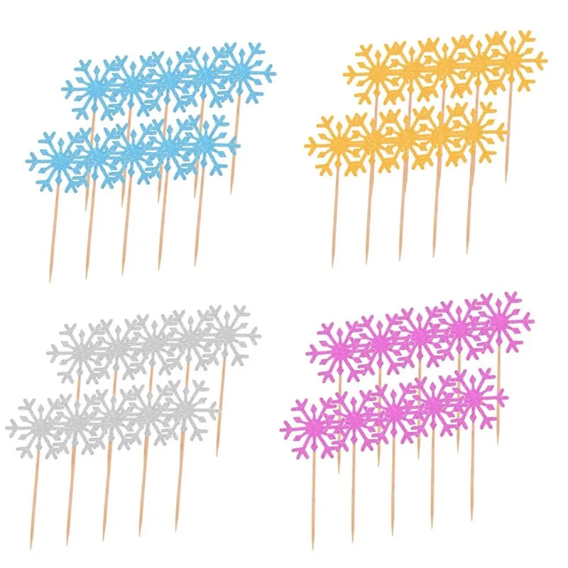 10 Pcs/set Snowflake Cake Topper Multicolors Birthday Party Cupcake Topper For Wedding Baby Shower Christmas Decor Insert Card
10 Pcs/set Snowflake Cake Topper Multicolors Birthday Party Cupcake Topper For Wedding Baby Shower Christmas Decor Insert Card