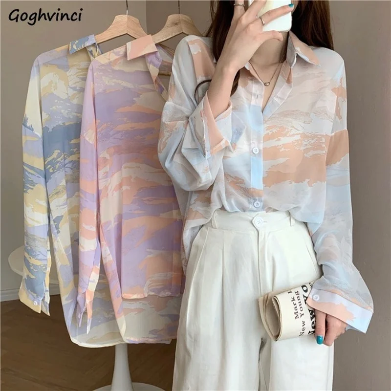 Shirts Women Tie Dye Thin Summer Design Elegant French Style Retro Holiday Streetwear Classic Trendy Casual Baisc Рубашки Cool
Shirts Women Tie Dye Thin Summer Design Elegant French Style Retro Holiday Streetwear Classic Trendy Casual Baisc Рубашки Cool