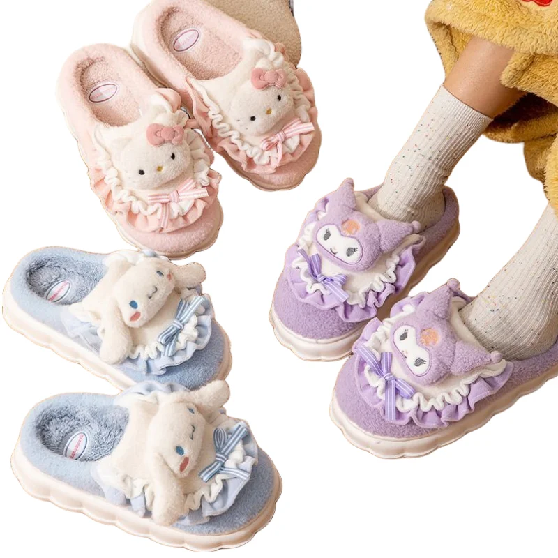 Hello Kitty Kuromi Cinnamoroll Sanrio Anime Cartoon Cotton Slippers Women's Autumn and Winter Indoor Home Slippers Slippers new
Hello Kitty Kuromi Cinnamoroll Sanrio Anime Cartoon Cotton Slippers Women's Autumn and Winter Indoor Home Slippers Slippers new