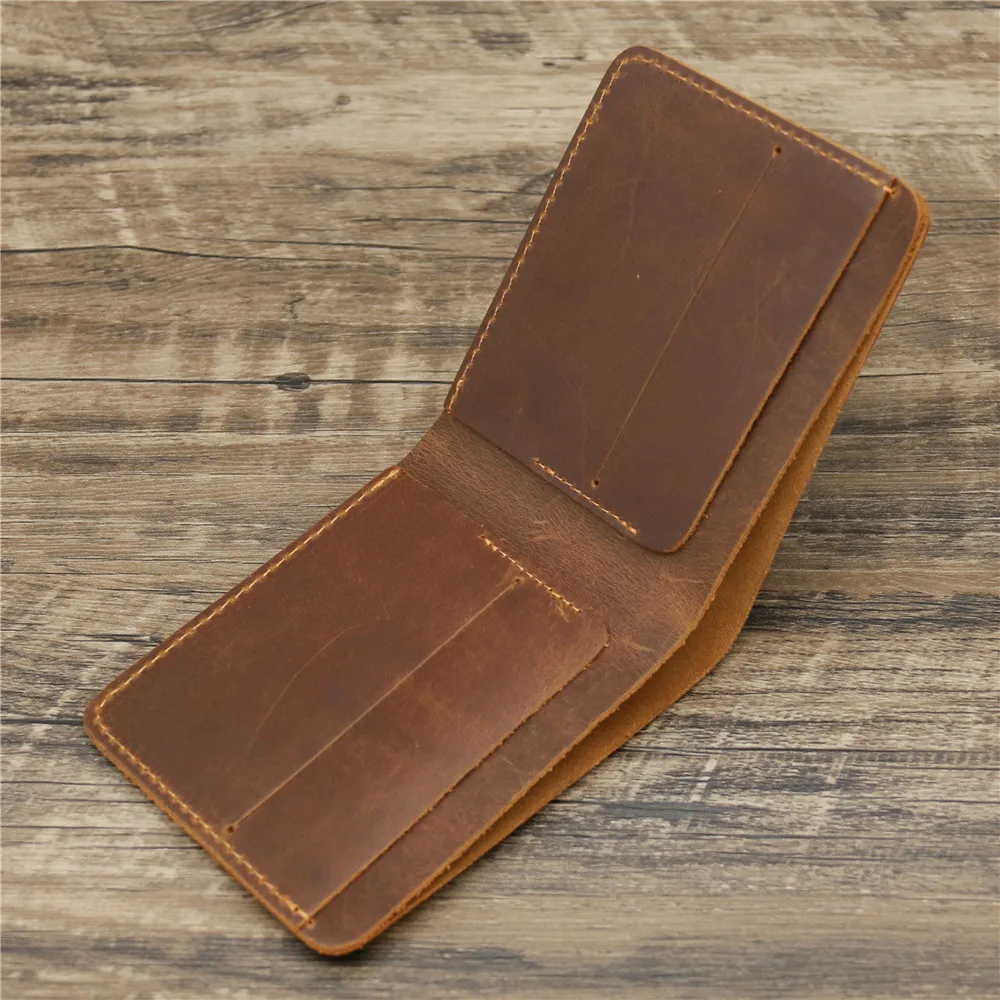 100% Genuine Leather Handmade Wallet for Men Retro Crazy Horse Leather Men Wallets Minimalist Stylish
100% Genuine Leather Handmade Wallet for Men Retro Crazy Horse Leather Men Wallets Minimalist Stylish
