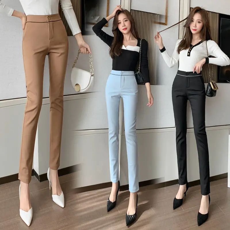 2022 Women Pants Fashion Spring High Waist Lady Trousers Workwear Ankle-length Casual Woman Stretchy Slim Pencil Pants L04
2022 Women Pants Fashion Spring High Waist Lady Trousers Workwear Ankle-length Casual Woman Stretchy Slim Pencil Pants L04