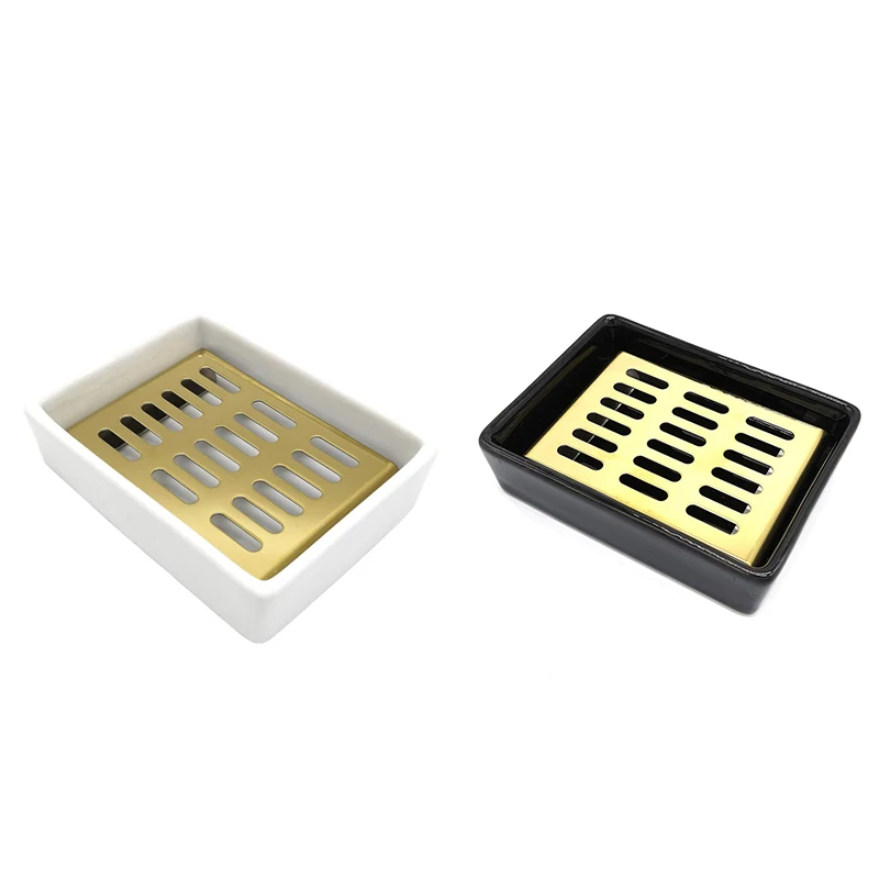 Ceramic Soap Dish Stainless Steel Soap Holder For Bathroom And Shower Double Layer Draining Soap Box
Ceramic Soap Dish Stainless Steel Soap Holder For Bathroom And Shower Double Layer Draining Soap Box
