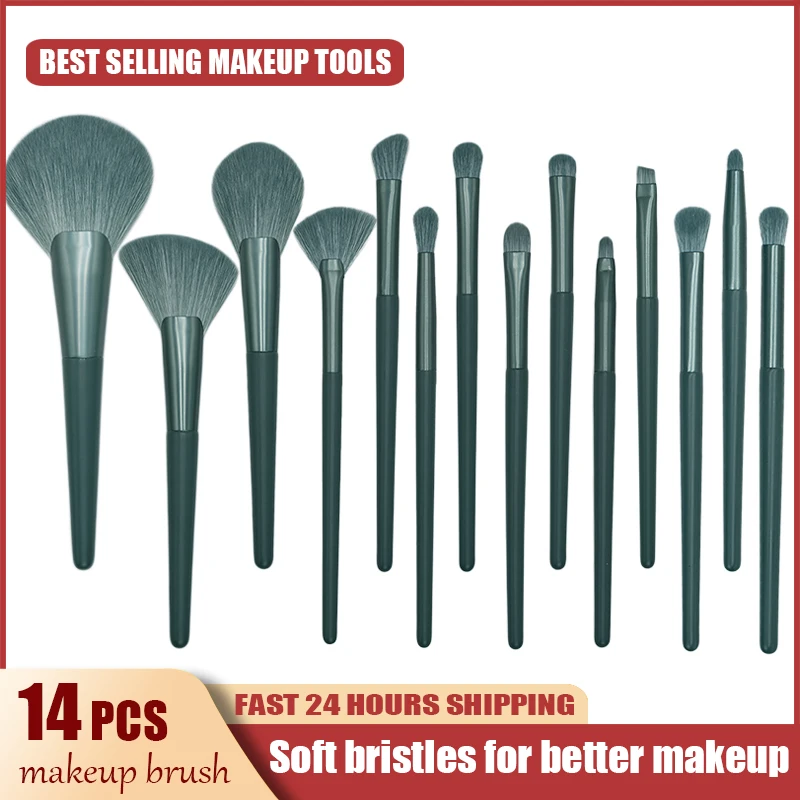 14 Pcs Soft Makeup Brush Set for Concealer Blush Highlight Eyeshadow Loose Powder Foundation Hybrid Profession Make Up Tools
14 Pcs Soft Makeup Brush Set for Concealer Blush Highlight Eyeshadow Loose Powder Foundation Hybrid Profession Make Up Tools