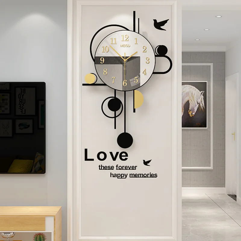 Nordic Quartz Wall Clock Luxury Quartz Movement 3d designer pendulum wall clock living room home design Wanduhr Decor HX50NU
Nordic Quartz Wall Clock Luxury Quartz Movement 3d designer pendulum wall clock living room home design Wanduhr Decor HX50NU