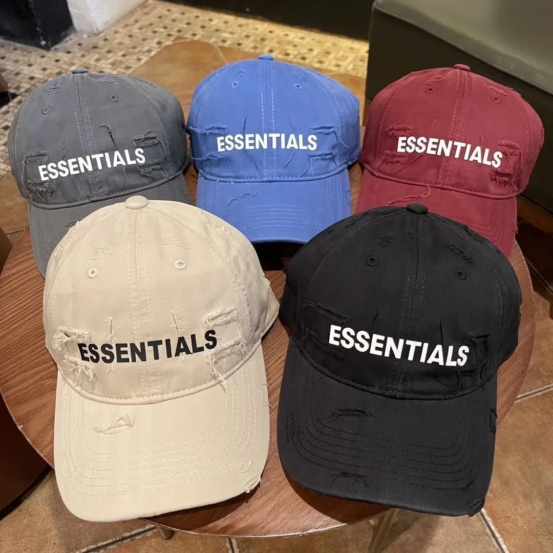 

ESSENTIALS Luxury Brand Men Ladies Caps Hip Hop Fashion Casual Sun Shade Summer Hat Alphabet Black Blue Retro Baseball Caps