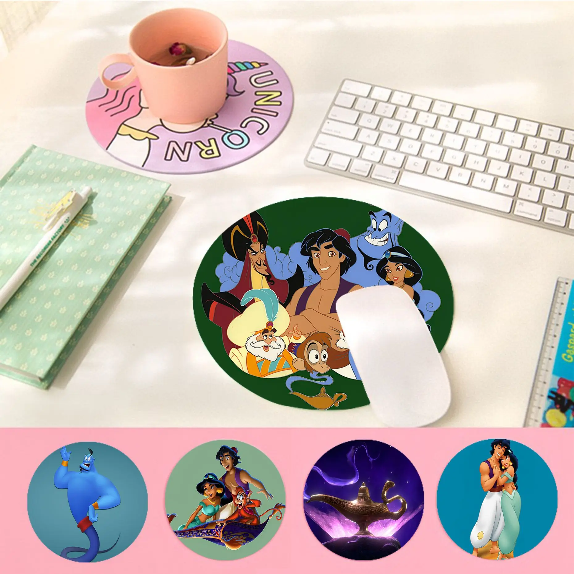 Disney Aladdin Anti-Slip Round Thickened Mouse Pad Oversized Gaming Keyboard Table Mat Desk Set Accessories For Computer Table
Disney Aladdin Anti-Slip Round Thickened Mouse Pad Oversized Gaming Keyboard Table Mat Desk Set Accessories For Computer Table