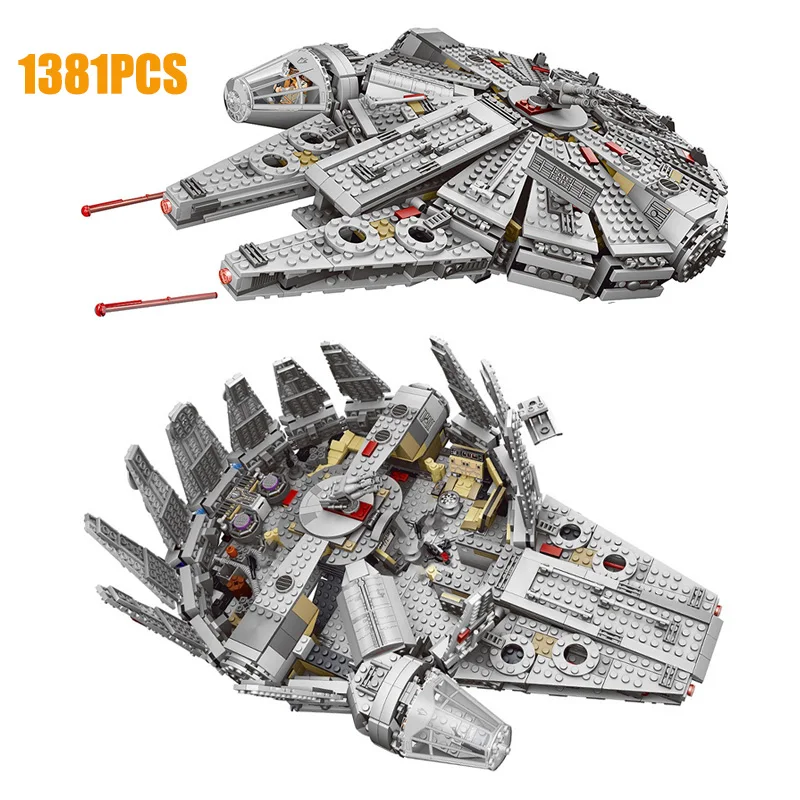 1381 Pcs Millennium Ship Force Awakens Set Compatible 79211 Falcon Model Building Blocks Toys For Children Gift Kids
1381 Pcs Millennium Ship Force Awakens Set Compatible 79211 Falcon Model Building Blocks Toys For Children Gift Kids