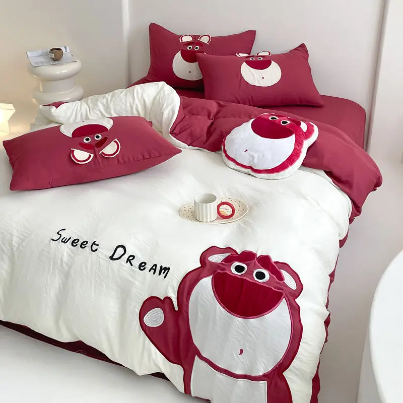 Lots-O-Huggin Bear Sheet and Pillowcases Bedding three Piece Nordic Set Luxury Thicken Bed Cover Queen ins style Cute bedding
Lots-O-Huggin Bear Sheet and Pillowcases Bedding three Piece Nordic Set Luxury Thicken Bed Cover Queen ins style Cute bedding