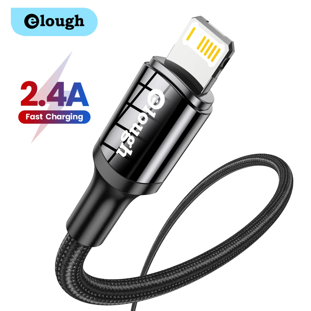 Elough USB Cable For iPhone 13 12 11 Pro Max Xs X 8 7 6 SE Cable 2.4A Fast Charging For iPhone Charger Cable USB Data Cord Wire
Elough USB Cable For iPhone 13 12 11 Pro Max Xs X 8 7 6 SE Cable 2.4A Fast Charging For iPhone Charger Cable USB Data Cord Wire