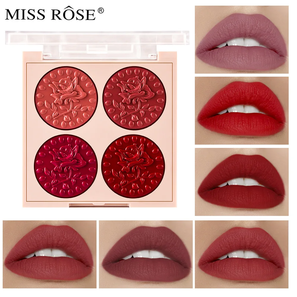 NEW 4 Colors Matte Lipstick Palette Waterproof Velvet Nude lipstick Sexy Red Lip Tint Pigments Makeup Long Lasting Profissional
NEW 4 Colors Matte Lipstick Palette Waterproof Velvet Nude lipstick Sexy Red Lip Tint Pigments Makeup Long Lasting Profissional
