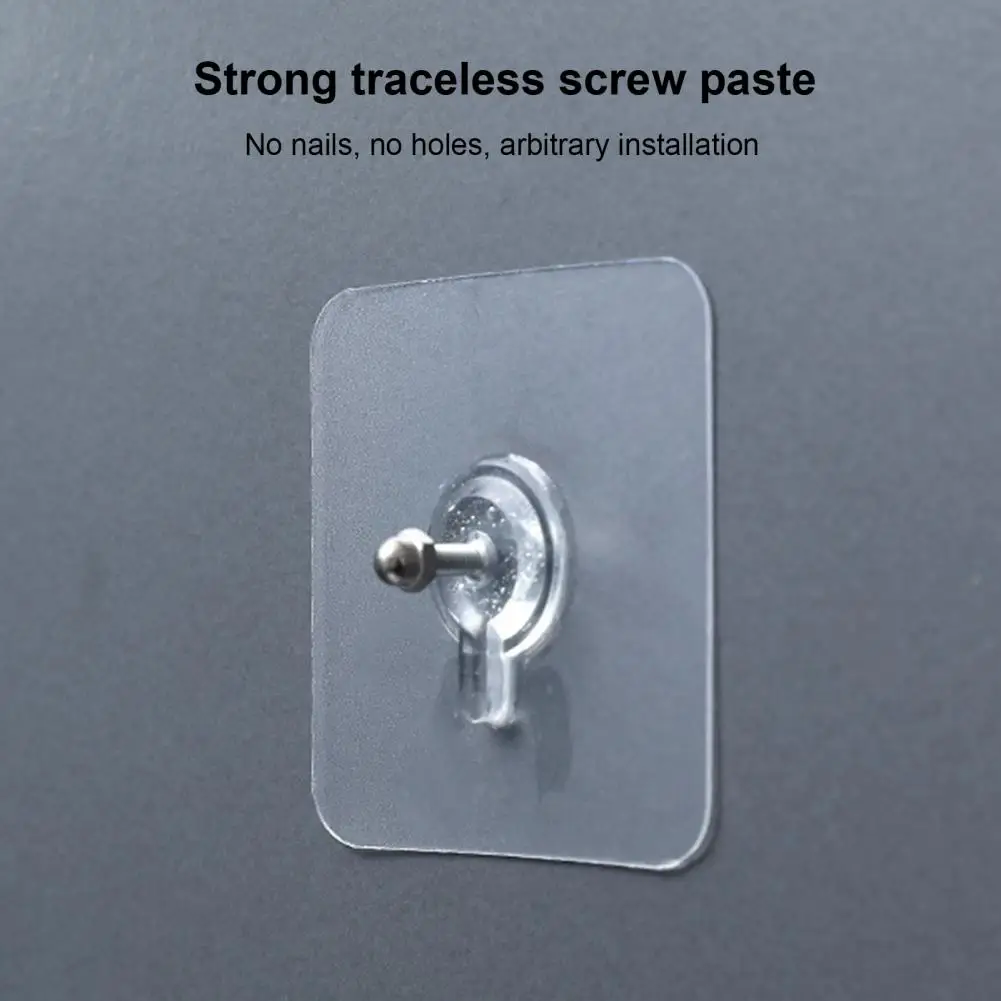 10Pcs Practical Adhesive Hook Transparent Wall Hook Punch-free Wall Storage Self-adhesive Screw Hook Multi-use
10Pcs Practical Adhesive Hook Transparent Wall Hook Punch-free Wall Storage Self-adhesive Screw Hook Multi-use