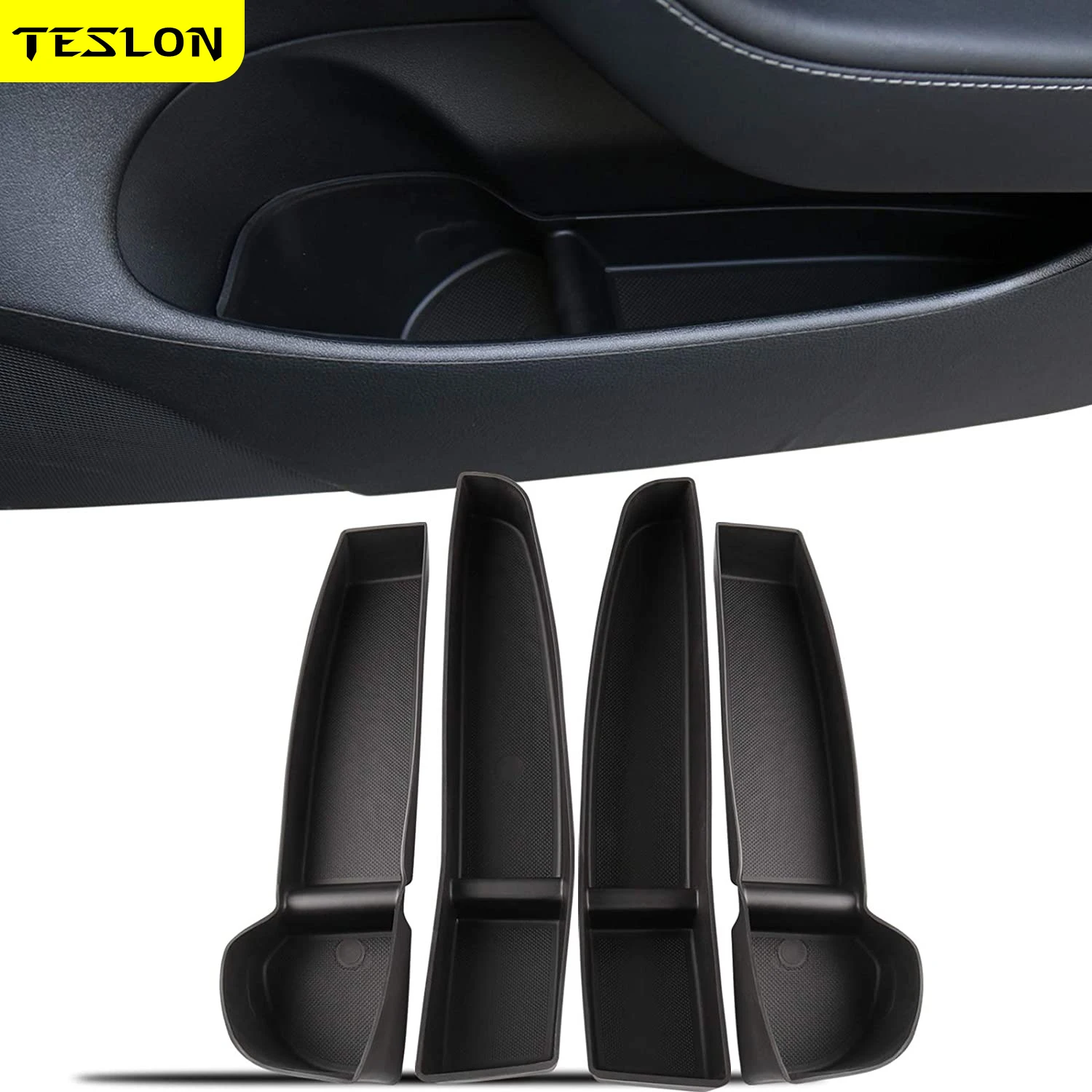 Model 3 Door Side Storage Box Door Handle Armrest Tray Organizer for 2016-2022 Model 3 (Front Door and Rear Door) Set of 4 
Model 3 Door Side Storage Box Door Handle Armrest Tray Organizer for 2016-2022 Model 3 (Front Door and Rear Door) Set of 4