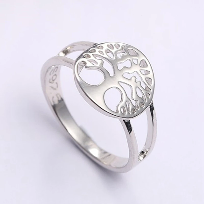 New Peace For Tree Hollow Design Rings For Women Men Silver Color Fashion Jewelry Banquet Party Ring
New Peace For Tree Hollow Design Rings For Women Men Silver Color Fashion Jewelry Banquet Party Ring