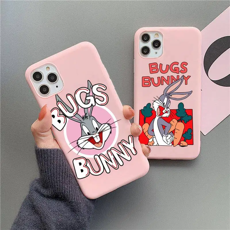 Cartoon Rabbit Bugs Bunny Phone Case For iphone 13 12 11 Pro Max Mini XS 8 7 6 6S Plus X SE 2020 XR Candy Pink Silicone cover
Cartoon Rabbit Bugs Bunny Phone Case For iphone 13 12 11 Pro Max Mini XS 8 7 6 6S Plus X SE 2020 XR Candy Pink Silicone cover