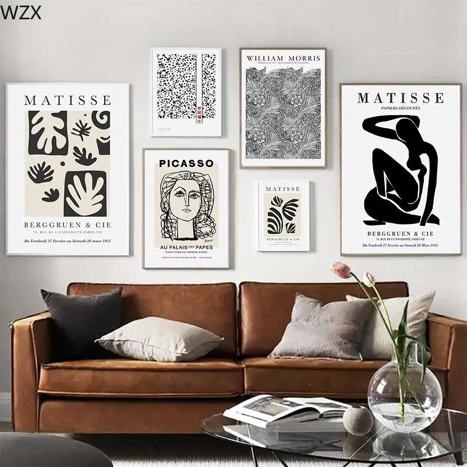 Black White Matisse William Morris Picasso Wall Art PaintingCanvas Nordic Posters And Prints Abstract Pictures For Home Decor 
Black White Matisse William Morris Picasso Wall Art PaintingCanvas Nordic Posters And Prints Abstract Pictures For Home Decor