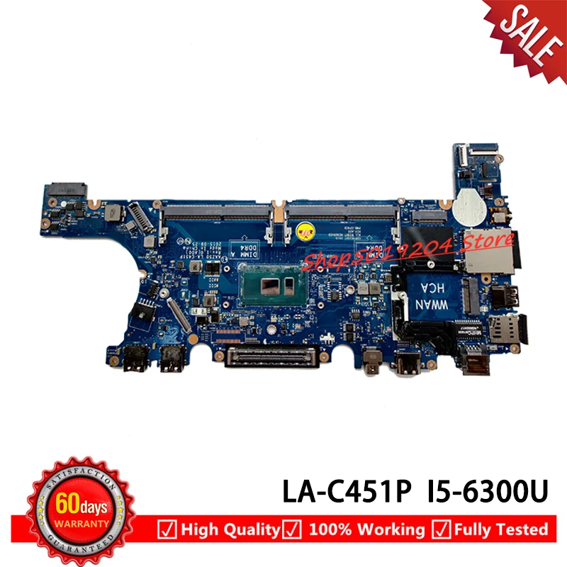 For Dell Latitude 7270 E7270 Laptop Motherboard AAZ50 LA-C451P CN-0H7Y7K 0H7Y7K H7Y7K Mainboard With SR2F0 I5-6300U Fully Tested
For Dell Latitude 7270 E7270 Laptop Motherboard AAZ50 LA-C451P CN-0H7Y7K 0H7Y7K H7Y7K Mainboard With SR2F0 I5-6300U Fully Tested