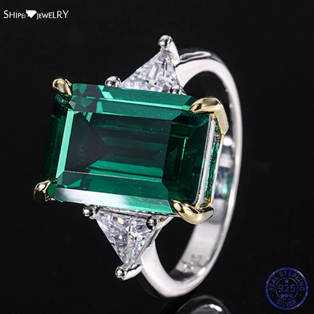 Shipei Classic 925 Sterling Silver Emerald Cut Created Moissanite Emerald Gemstone Wedding Engagement Rings Fine Jewelry Gift
Shipei Classic 925 Sterling Silver Emerald Cut Created Moissanite Emerald Gemstone Wedding Engagement Rings Fine Jewelry Gift