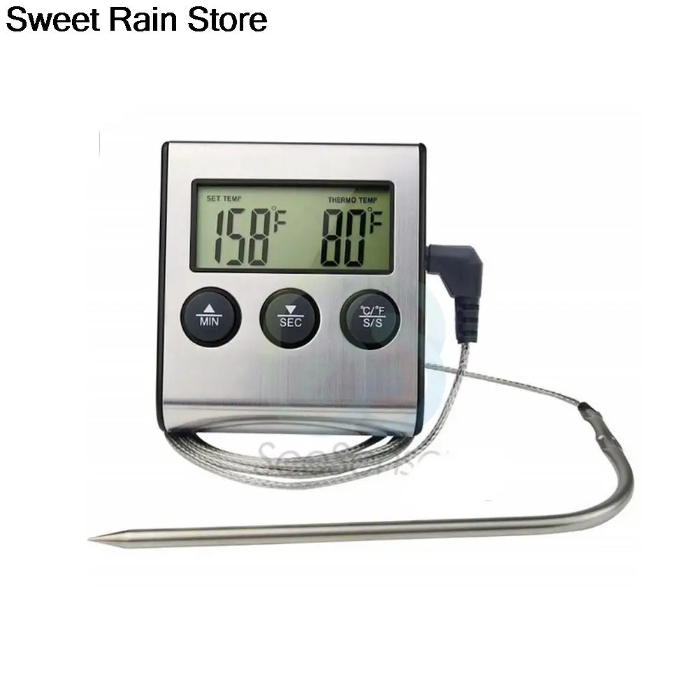 Kitchen Food Thermometer Digital Probe Oven & Meat Thermometer Timer for BBQ Grill Meat Food Cooking Temperature Gauge
Kitchen Food Thermometer Digital Probe Oven & Meat Thermometer Timer for BBQ Grill Meat Food Cooking Temperature Gauge