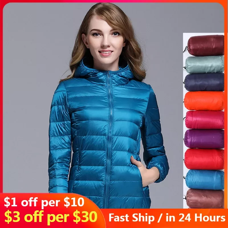 2022NEW 90% White Duck Down Jacket Autumn Female Ultra Light Down Jackets Slim Solid Long Sleeve Hooded Parkas Candy Color
2022NEW 90% White Duck Down Jacket Autumn Female Ultra Light Down Jackets Slim Solid Long Sleeve Hooded Parkas Candy Color