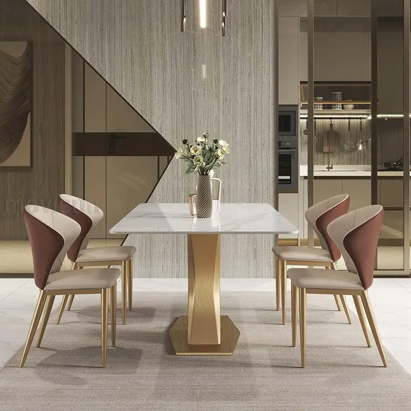 Luxury Center Dining Table Light Modern Minimalist Designer Creative Rectangular Table Chair Set Table Pliante Home Furniture
Luxury Center Dining Table Light Modern Minimalist Designer Creative Rectangular Table Chair Set Table Pliante Home Furniture
