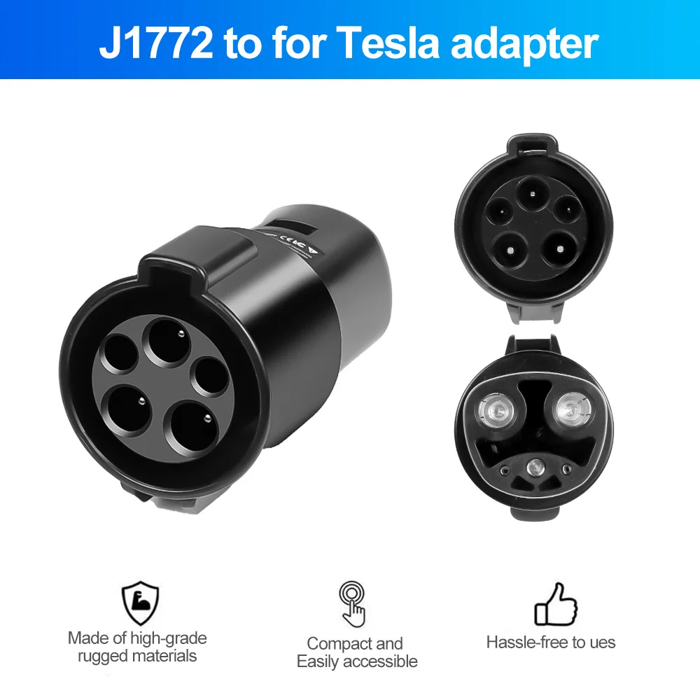 Electric Car Charging Connector SAE J1772 Type 1 to For Tesla Convertor EVSE EV Charger Adapter For Tesla Model X/Y/3/S
Electric Car Charging Connector SAE J1772 Type 1 to For Tesla Convertor EVSE EV Charger Adapter For Tesla Model X/Y/3/S