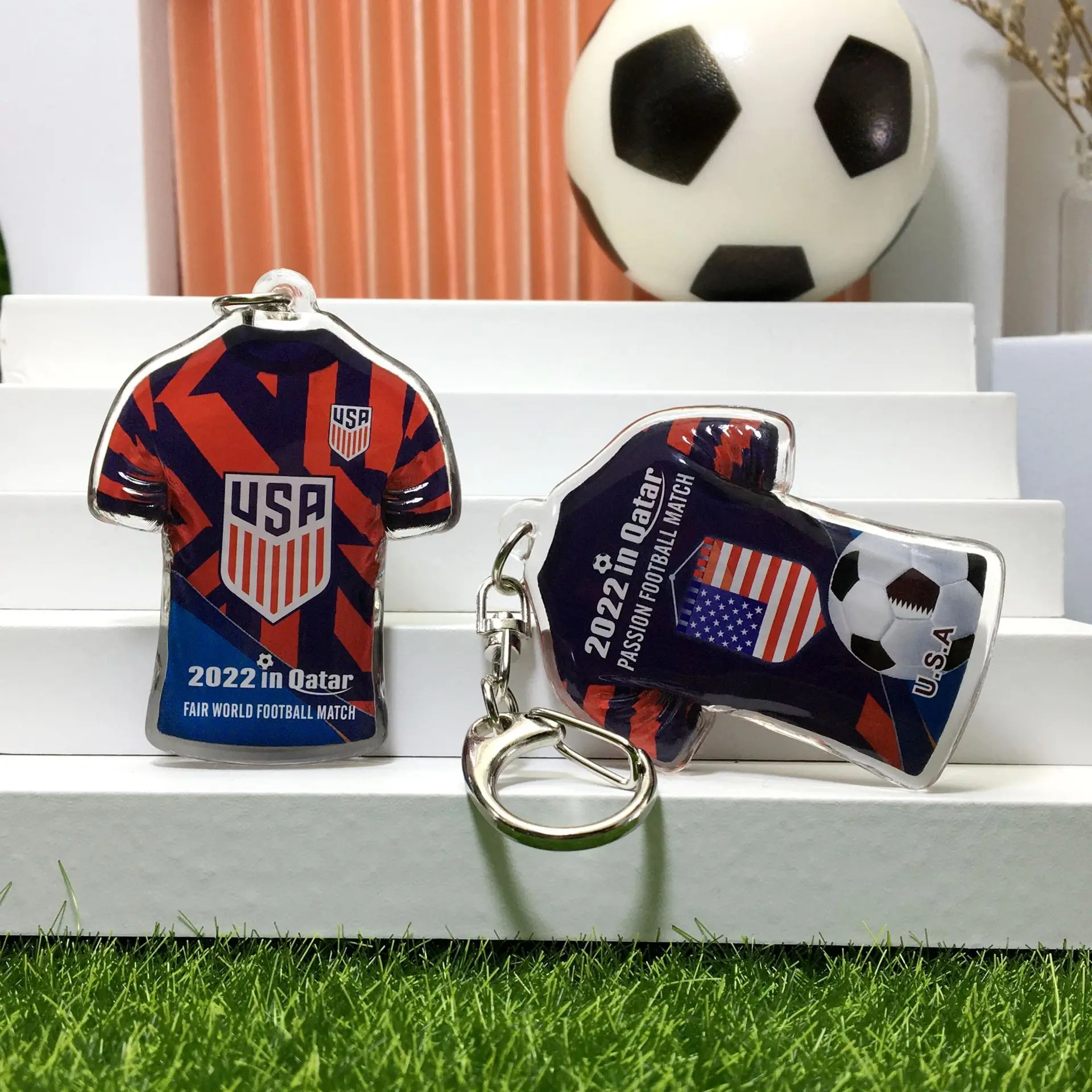 2022 Qatar World Cup Acrylic Keychain Top 32 Football Team Key Chian Pendant Waterproof Keyrings Bag Pendant Car Accessories
2022 Qatar World Cup Acrylic Keychain Top 32 Football Team Key Chian Pendant Waterproof Keyrings Bag Pendant Car Accessories