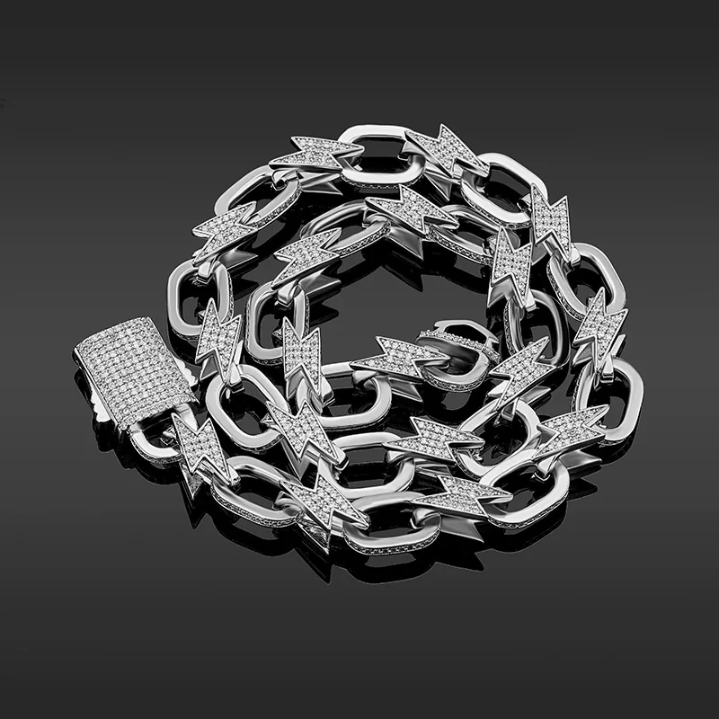 Scooya Miami Cuban Chain Necklace Hip Hop Full Zircon Spring Buckle Lightning Cuban Bracelet Necklace For Men Hiphop Jewelry
Scooya Miami Cuban Chain Necklace Hip Hop Full Zircon Spring Buckle Lightning Cuban Bracelet Necklace For Men Hiphop Jewelry