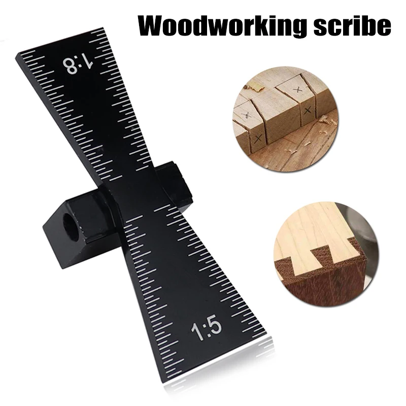 Woodworking Dovetail Marker Aluminum Alloy Dovetail Marking Template 1:5 & 1:8 Wood Joint Gauge With Scale Dovetail Guide Tools
Woodworking Dovetail Marker Aluminum Alloy Dovetail Marking Template 1:5 & 1:8 Wood Joint Gauge With Scale Dovetail Guide Tools