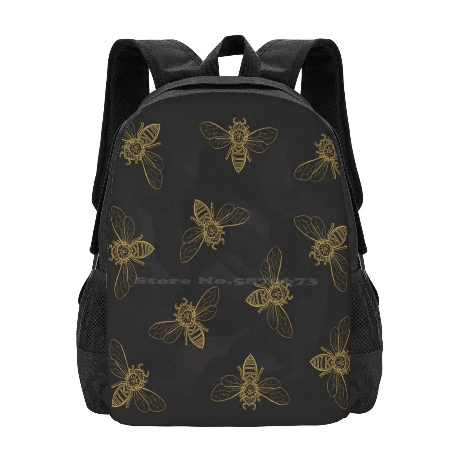 Mandala Bees Pattern Design Bag Student'S Backpack Insect Buzz Flower Spring Nature Season Gold Black Yellow Ink Hipster Bzz
Mandala Bees Pattern Design Bag Student'S Backpack Insect Buzz Flower Spring Nature Season Gold Black Yellow Ink Hipster Bzz