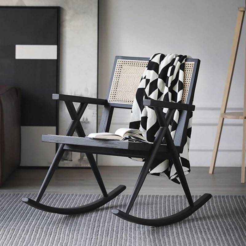 Nordic Retro Rocking Chair Recliner Balcony Home Leisure Rattan Chair Modern Minimalist Solid Wood Lazy Leisure Chair
Nordic Retro Rocking Chair Recliner Balcony Home Leisure Rattan Chair Modern Minimalist Solid Wood Lazy Leisure Chair