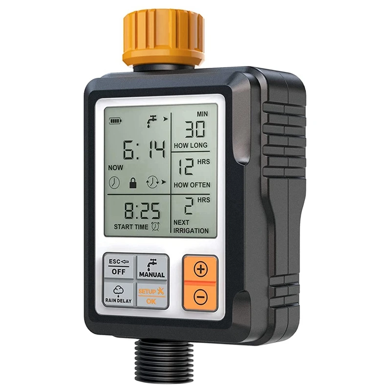 Sprinkler Timer,Automatic Watering Timer For Garden, Hose Timer With Rain Delay / Child Lock /IP65 Waterproof
Sprinkler Timer,Automatic Watering Timer For Garden, Hose Timer With Rain Delay / Child Lock /IP65 Waterproof