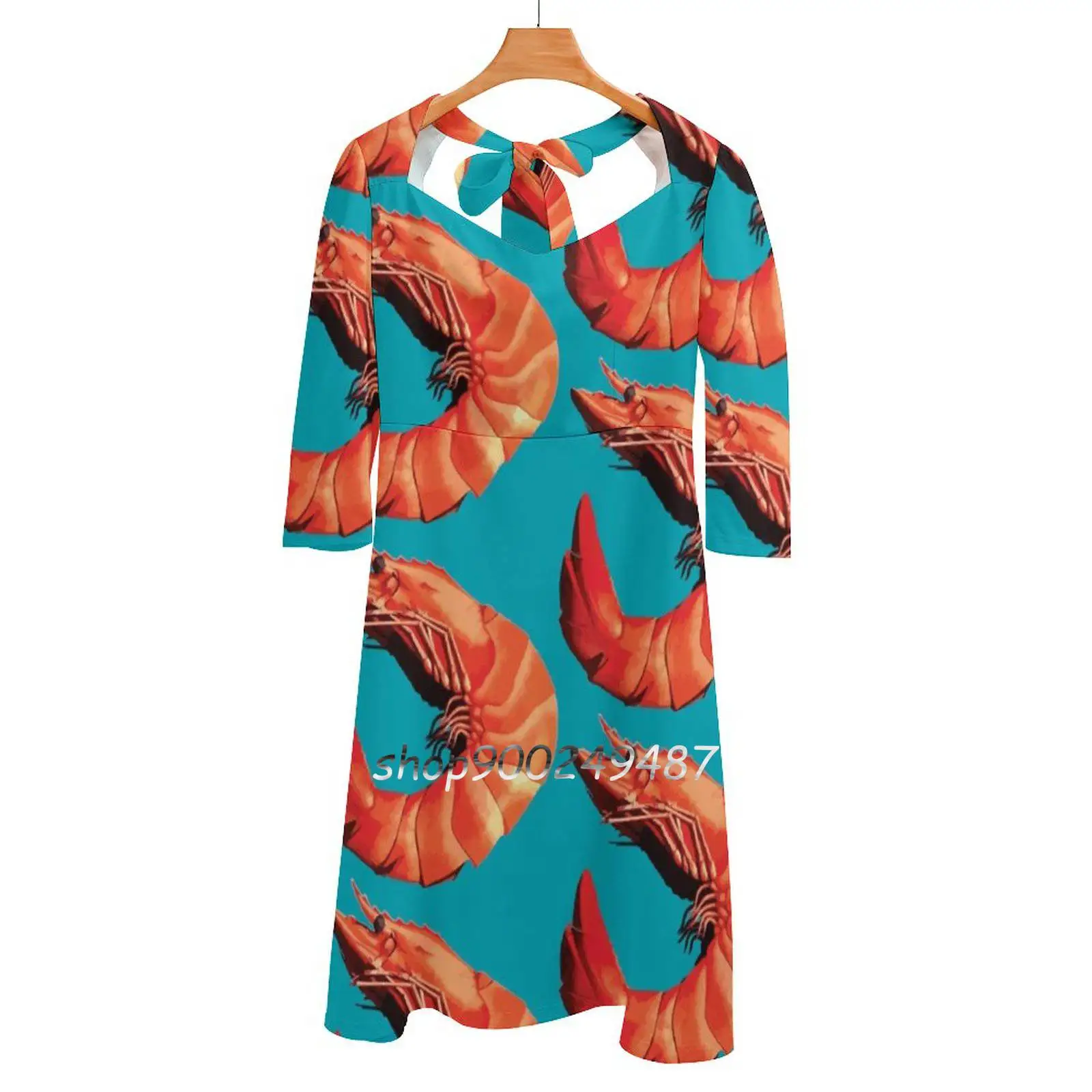 Женское платье с квадратным вырезом, оранжевое платье с принтом креветок и морепродуктов в Корейском стиле
Женское платье с квадратным вырезом, оранжевое платье с принтом креветок и морепродуктов в Корейском стиле