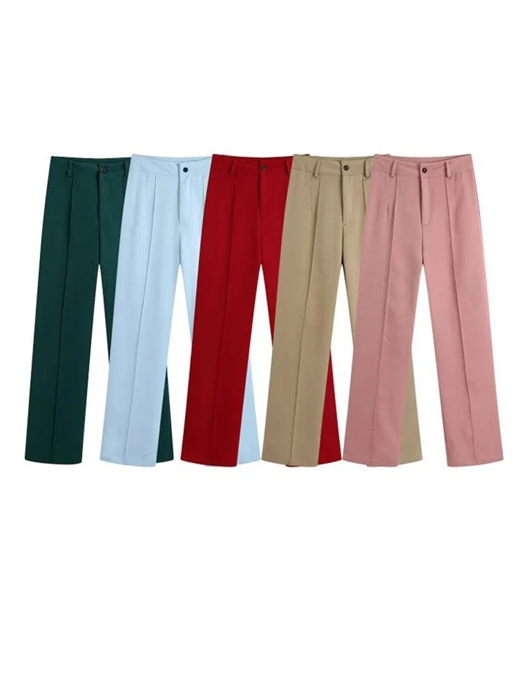 Huaxiafan Women Fashion With Darts Office Wear Straight Pants Vintage High Waist Zipper Fly Female Trousers Mujer
Huaxiafan Women Fashion With Darts Office Wear Straight Pants Vintage High Waist Zipper Fly Female Trousers Mujer