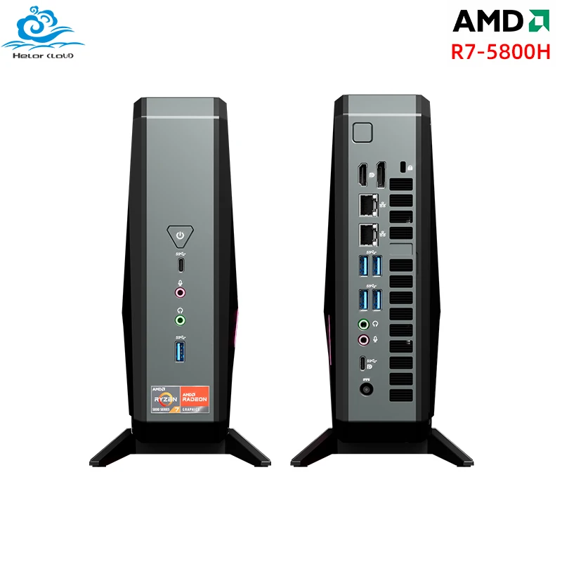 Gaming Mini PC AMD Ryzen7 5800H 8 Cores 16 Threads AMD RX6400 Dual DDR4 5USB3.0 WIFI6 4-Colors Ambient Light Support Win10/11
Gaming Mini PC AMD Ryzen7 5800H 8 Cores 16 Threads AMD RX6400 Dual DDR4 5USB3.0 WIFI6 4-Colors Ambient Light Support Win10/11