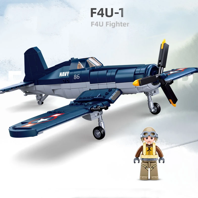 WW2 Military Model Navy F4U-1 Shipborne Fighter Collect Ornaments Building Blocks Bricks Toys Gifts
WW2 Military Model Navy F4U-1 Shipborne Fighter Collect Ornaments Building Blocks Bricks Toys Gifts